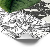 バラダマスクかわいらしフローラアンティーク ポスター (コーナー)