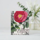 バラダマスクかわいらしフローラアンティーク ポストカード (スタンド正面)