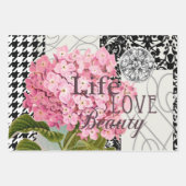 バラダマスクかわいらしフローラアンティーク ラッピングペーパーシート (正面2)