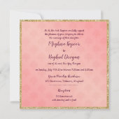 バラダマスク金ゴールドゲネシュインディアンヒンドゥー結婚ズ 招待状 (裏面)