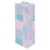 バラチョイフェイクパッチワークワイン抱き枕 ワインギフトバッグ (裏面アングル)