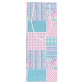 バラチョイフェイクパッチワークワイン抱き枕 ワインギフトバッグ (裏面)