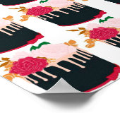 バラチョコレートケーキおもしろい – チョコレートラバーギフト ポスター (角)