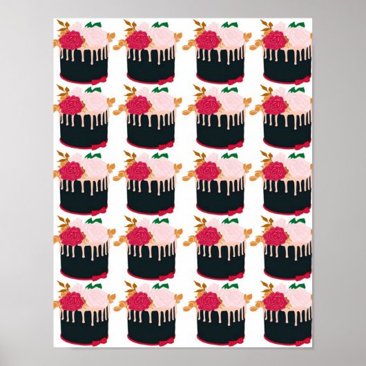 バラチョコレートケーキおもしろい – チョコレートラバーギフト ポスター (正面)