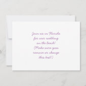 バラチンツフローラルパターン 招待状 (裏面)