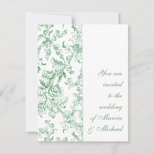 バラチンツフローラルパターン 招待状 (正面)