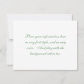 バラチンツフローラルパターン 招待状 (裏面)