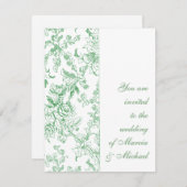 バラチンツフローラルパターン 招待状 (正面/裏面)