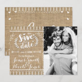 【バラックラフト風】バラップの"Save the Date" 写真入り 招待状 (正面/裏面)