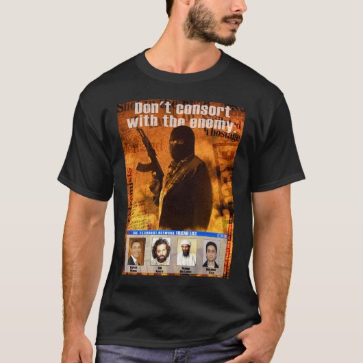 バラック・オバマのテロリスト Tシャツ (正面)