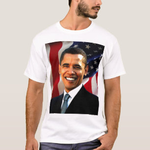 バラック・オバマのポートレートのティー Tシャツ