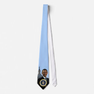 バラック・オバマのポートレートのPresのシール力のタイ ネクタイ