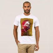 バラック・オバマのラスタの赤及び金ゴールド Tシャツ (正面フル)