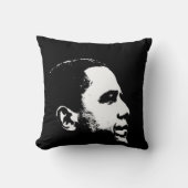 バラック・オバマの側面のポートレートのステンシル クッション (正面)