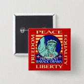 バラック・オバマの勝利! - -カスタマイズ-カスタマイズ 缶バッジ (正面&裏面)