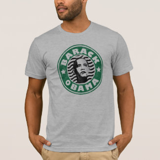 バラック・オバマの星のカフェイン Tシャツ