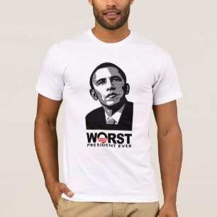 バラック・オバマの最も悪い大統領 Tシャツ