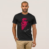 バラック・オバマの赤の署名 Tシャツ (正面フル)