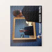 バラック・オバマの鏡反射 ジグソーパズル (縦)