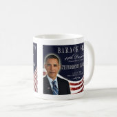 バラック・オバマの2013年の就任式の記念するマグ コーヒーマグカップ (正面右)