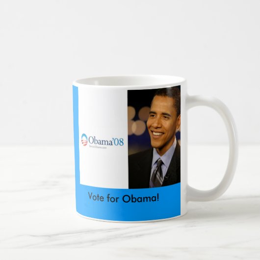 バラック・オバマの' 08の卓上壁紙、投票f… コーヒーマグカップ (右)