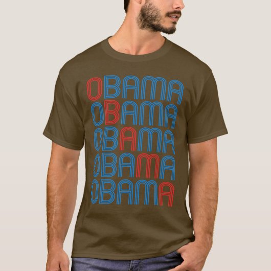 バラック・オバマのTシャツ(スタイル、女性、子供男性へ) Tシャツ (正面)