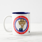 バラック・オバマのYes私達はできます ツートーンマグカップ (左)