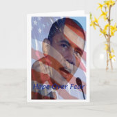 バラック・オバマは意欲を起こさせます! カード (黄色い花)