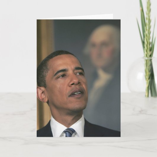 バラック・オバマは指名するために彼の意思を発表します カード (正面)