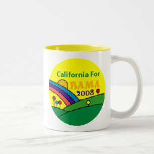 バラック・オバマカリフォルニアの虹 ツートーンマグカップ