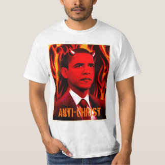 バラック・オバマキリスト反対者 Tシャツ