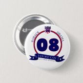 バラック・オバマボタン 缶バッジ (正面&裏面)