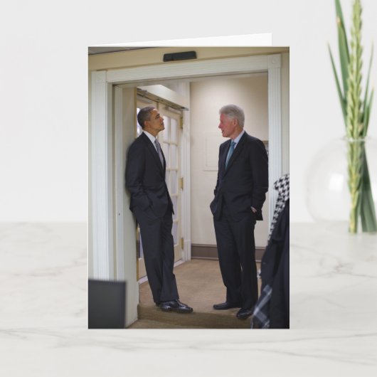 バラック・オバマ及びBill Clinton大統領 カード (正面)