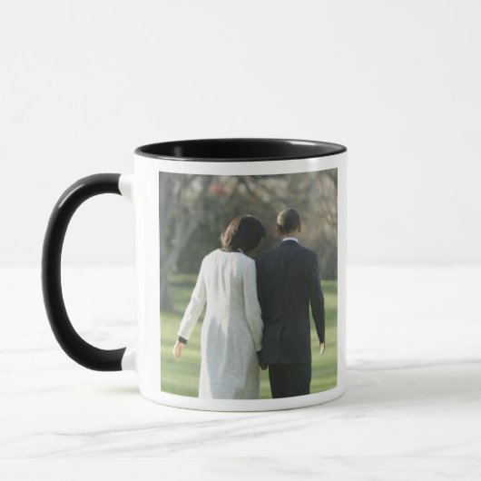 バラック・オバマ大統領およびミシェール最初女性 マグカップ (左)