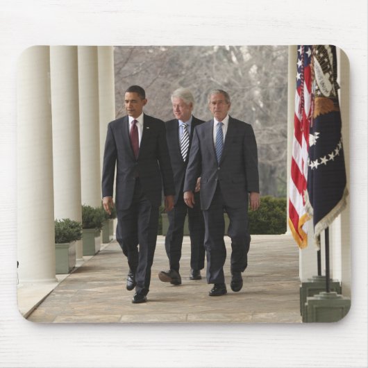 バラック・オバマ大統領および前大統領 マウスパッド (正面)