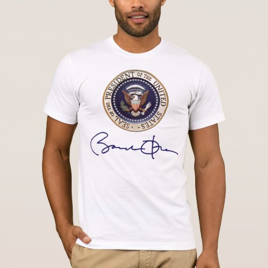 バラック・オバマ大統領の署名 Tシャツ (正面)