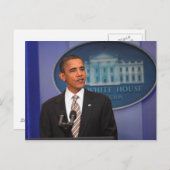 バラック・オバマ大統領は発表をします 案内ポストカード (正面/裏面)