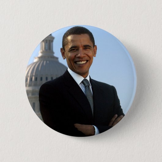 バラック・オバマ大統領 缶バッジ (正面)