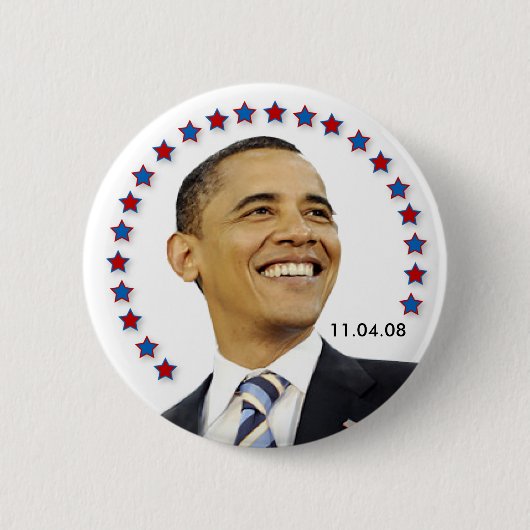 バラック・オバマ大統領 缶バッジ (正面)