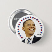 バラック・オバマ大統領 缶バッジ (正面&裏面)