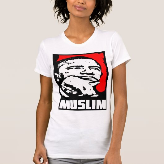 バラック・オバマ: イスラム教! Tシャツ (正面)