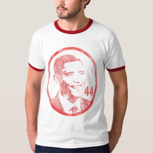 バラック・オバマ-ヴィンテージ大統領 Tシャツ (正面)