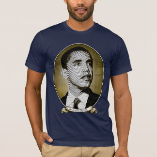 バラック・オバマ-大統領のIntaglioポートレート Tシャツ