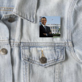 バラック・オバマ-正方形Pin大統領 缶バッジ (インサイチュ)