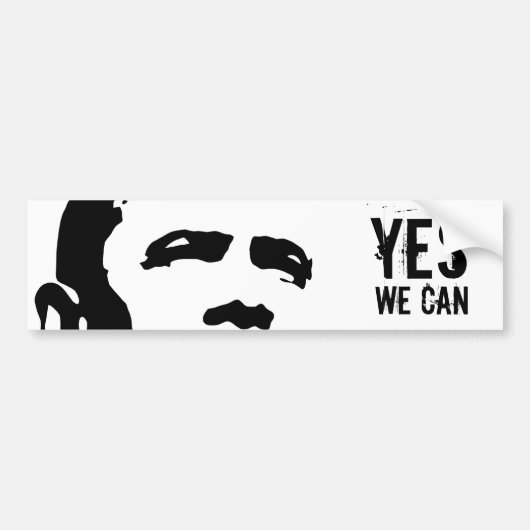 バラック・オバマ: YES私達はステッカーできます バンパーステッカー (正面)