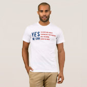 バラック・オバマ: YES私達は-旗v1できます Tシャツ (正面フル)