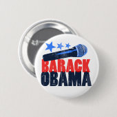 バラック・オバマMic 缶バッジ (正面&裏面)