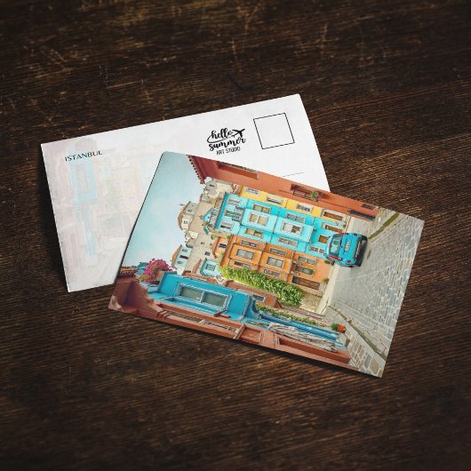 バラットイスタンブールトルコ水彩絵葉書 招待状