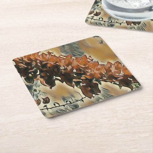 バラツリーアート スクエアペーパーコースター (アングル)