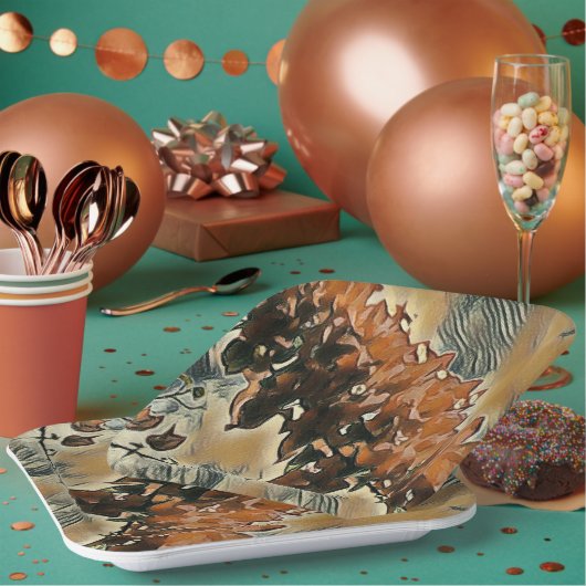 バラツリーアート ペーパープレート (複数)